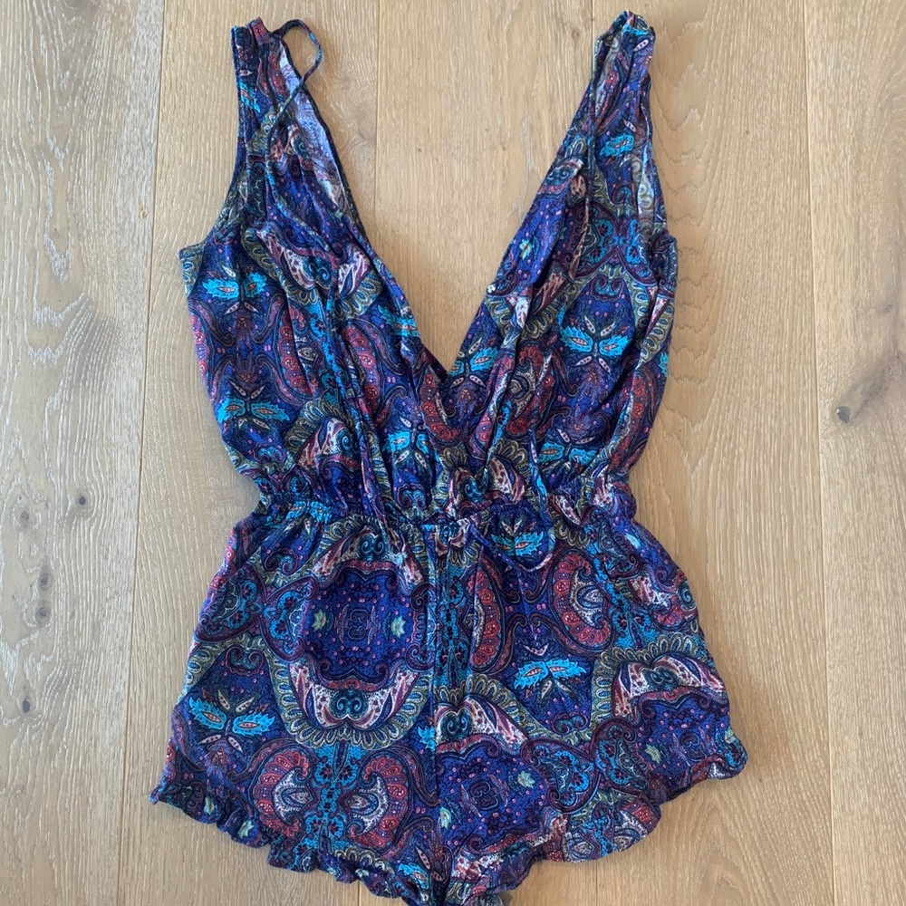 Tobi paisley blue romper